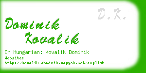 dominik kovalik business card